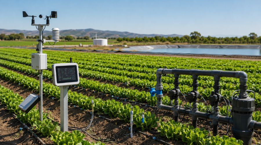 Gestión inteligente del agua y automatización del riego agrícola