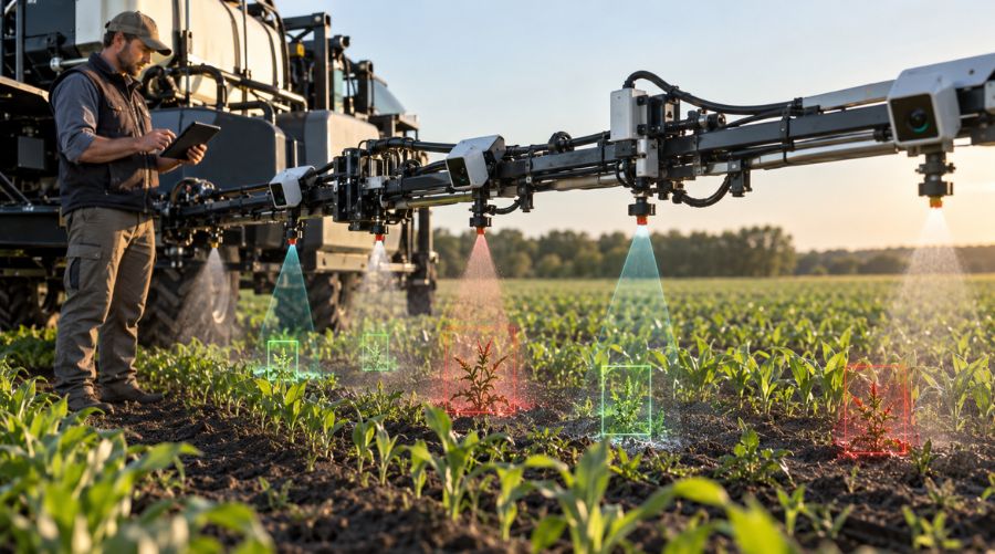 Pulverización selectiva con IA en agricultura